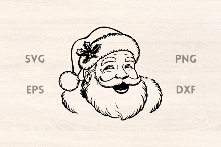 Laughing Santa Holy Branch SVG