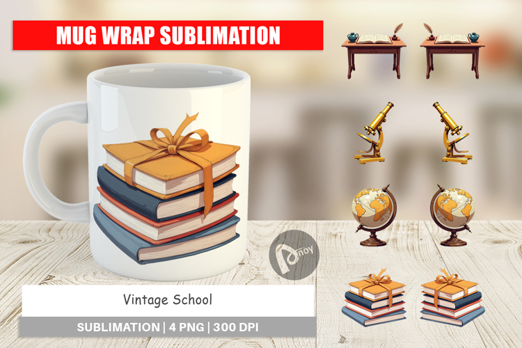 Mug Wrap Vintage School Day