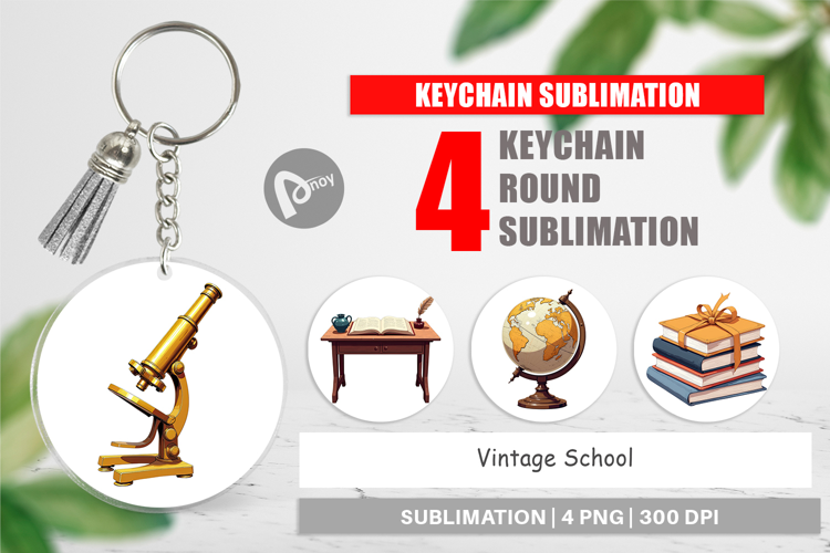 Keychain Vintage School Day