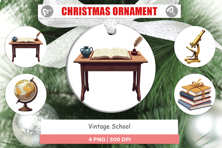 Ornament Vintage School Day