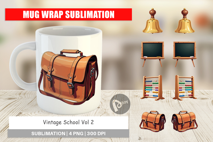 Mug Wrap Vintage School Day