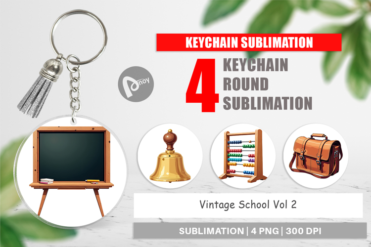 Keychain Vintage School Day