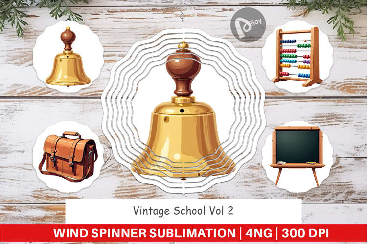 Wind Spinner Vintage School Day