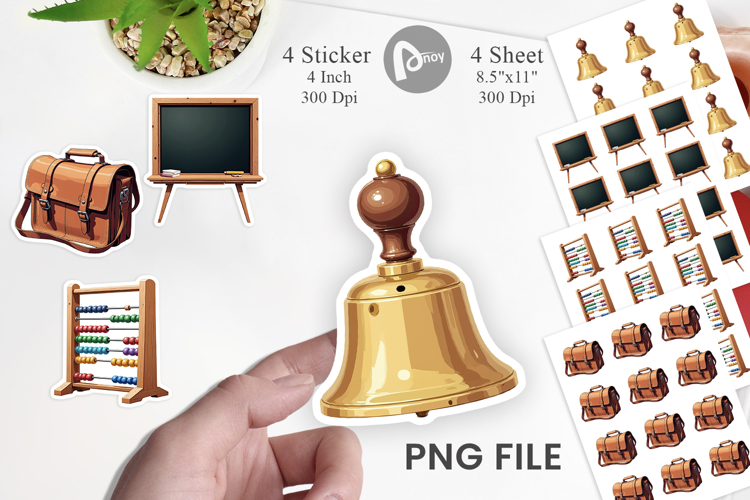 Vintage School Day Sticker