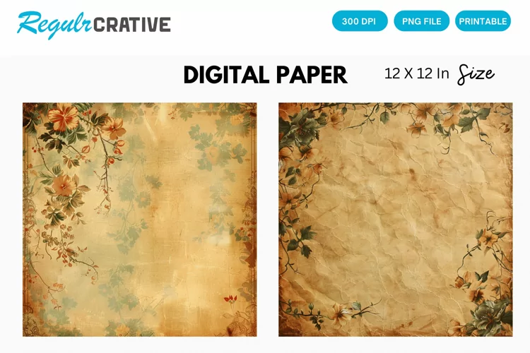 Vintage Scrapbook Digital Paper