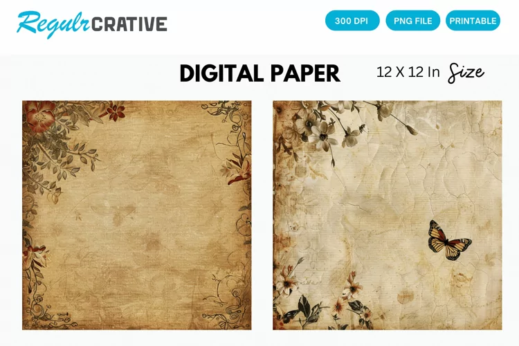 Vintage Scrapbook Digital Paper