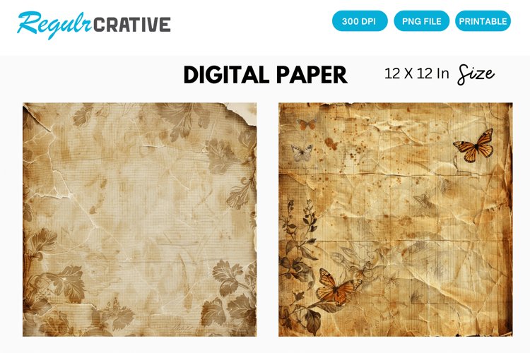 Vintage Scrapbook Digital Paper