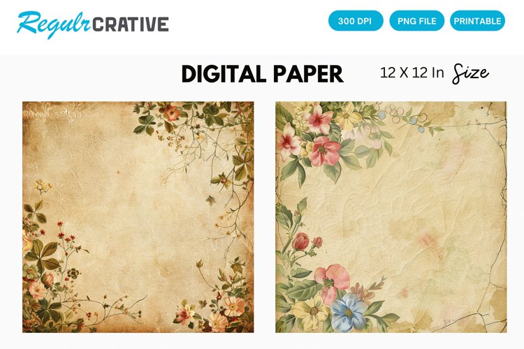 Vintage Scrapbook Digital Paper