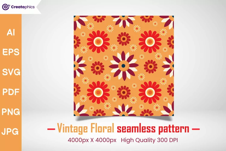 vintage seamless floral pattern and digital paper