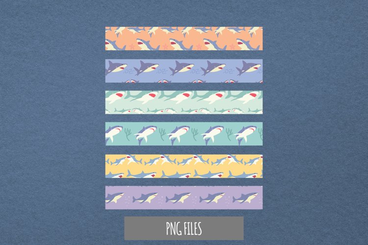 Vintage Shark Seamless Pattern Stripe