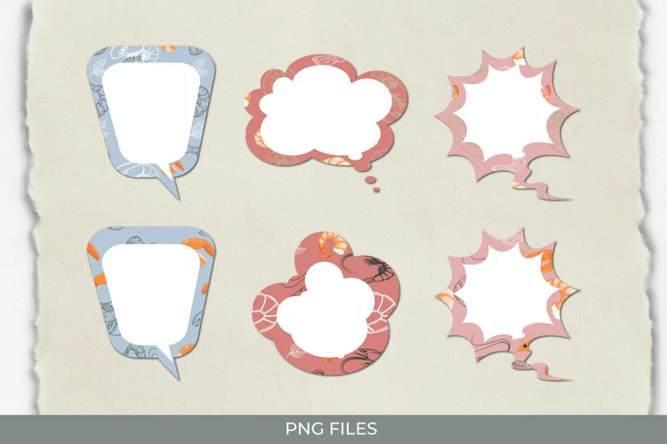 Vintage Shrimp Seamless Pattern Speech Bubble