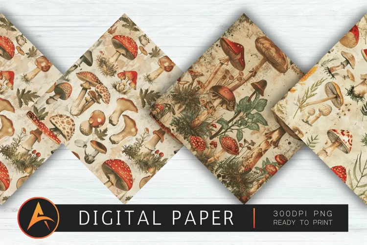 Vintage Skeletons Digital Paper