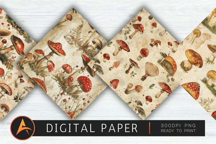 Vintage Skeletons Digital Paper