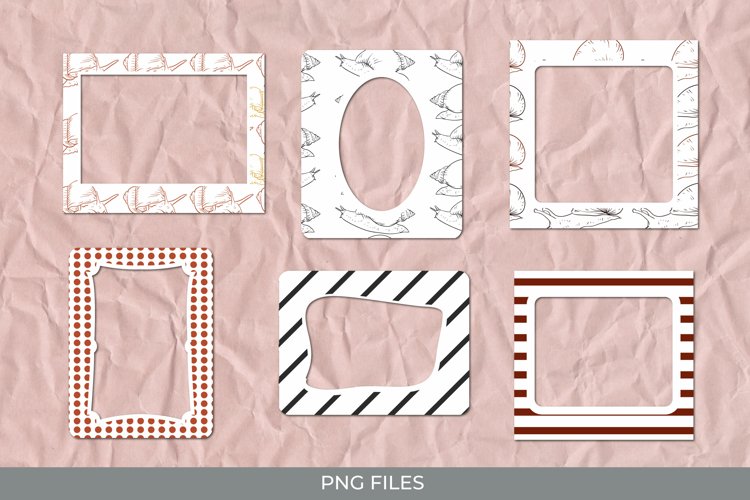 Vintage Snail Seamless Pattern Frames example image 1