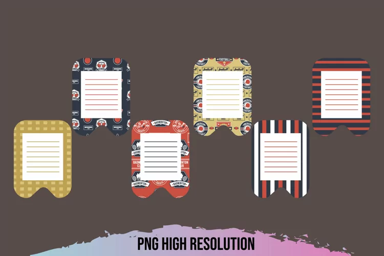 Vintage Sport Badges Shaped Journaling Pages
