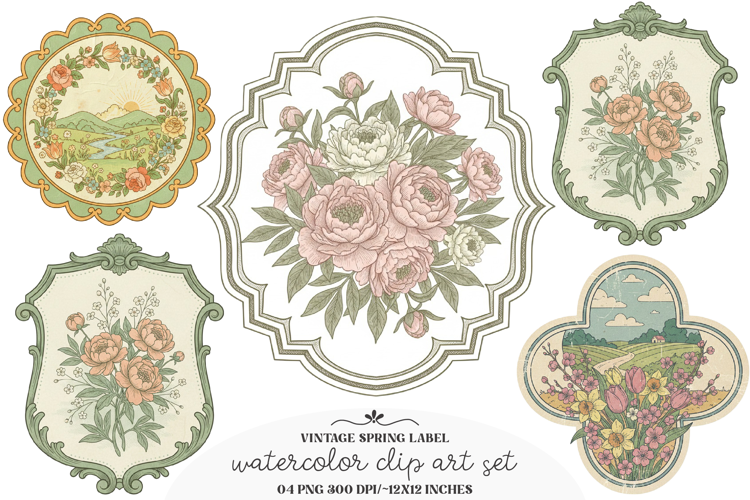 Vintage Spring Label Printable