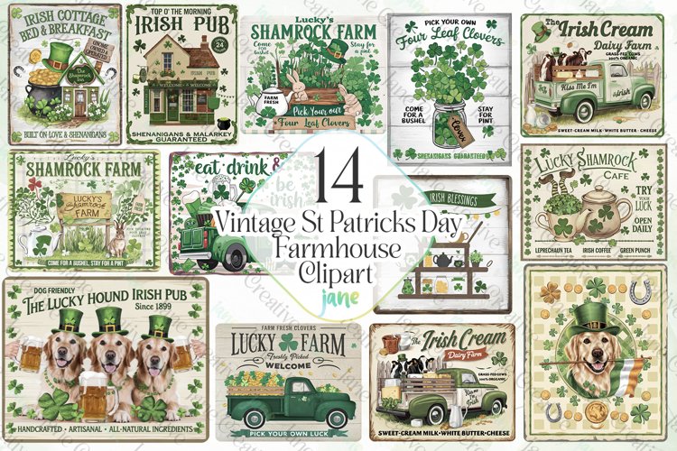 Vintage St Patricks Day Farmhouse