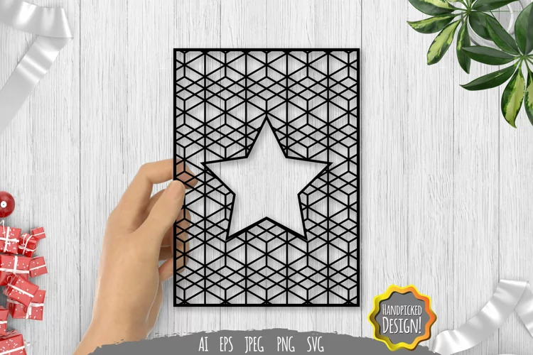 Vintage Star Stencil Papercut