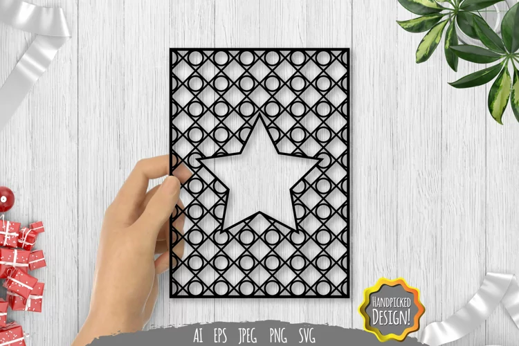 Vintage Star Stencil Papercut