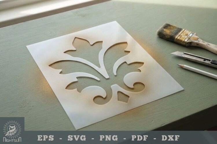 Vintage Stencil Template 1 example image 1