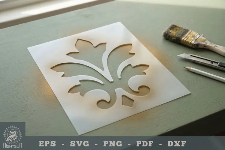 Vintage Stencil Template 1