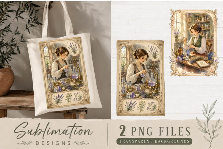 Vintage Apothecary Herbalist PNG | Botanical Sublimation