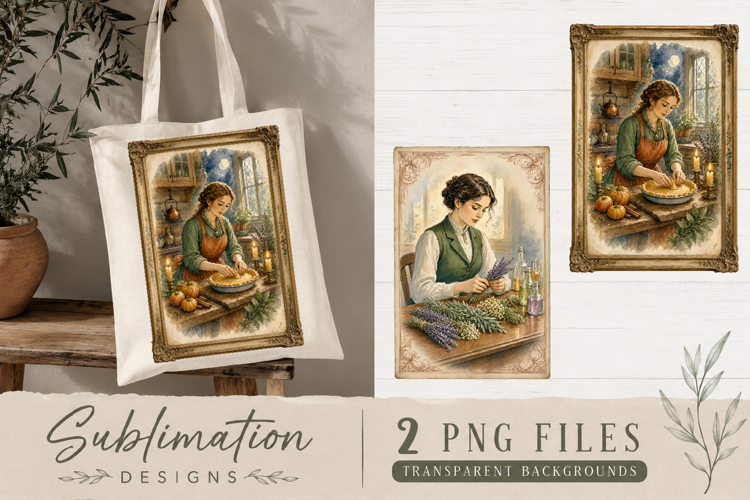 Vintage Apothecary Herbalist PNG | Botanical Sublimation