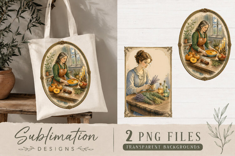 Vintage Apothecary Herbalist PNG | Botanical Sublimation example image 1