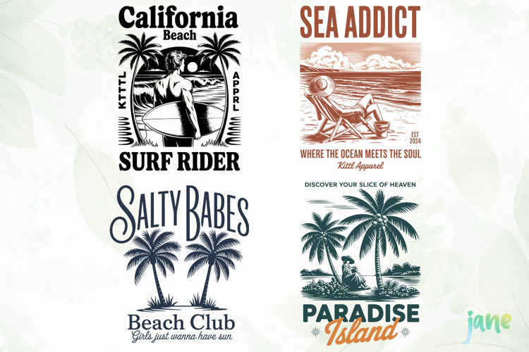 Vintage Summer Beach Collection SVG