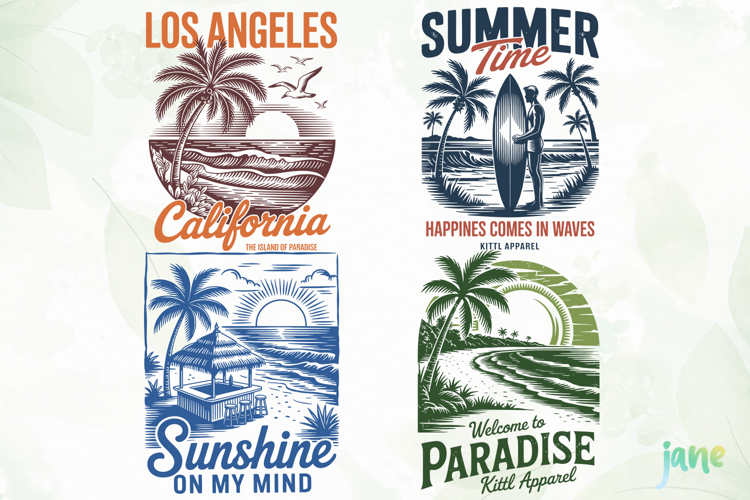 Vintage Summer Beach Collection SVG