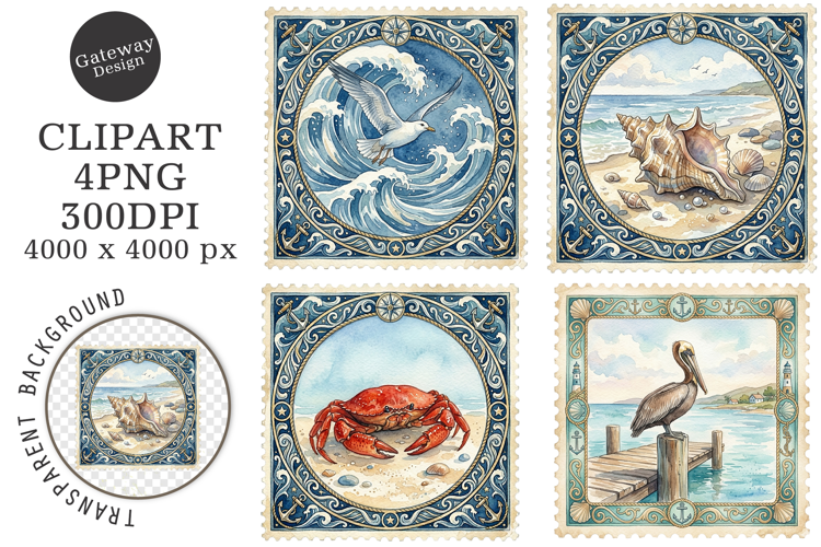 Vintage Summer Stamp PNG