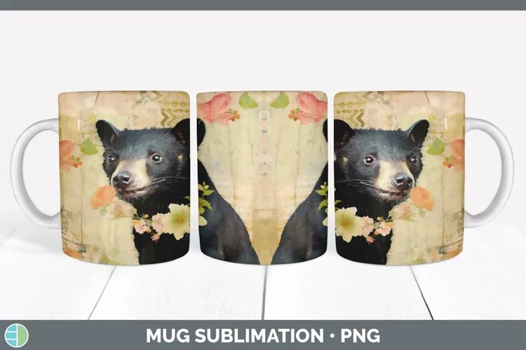 Vintage Tasmanian Devil Mug Wrap | Sublimation Coffee Cup De