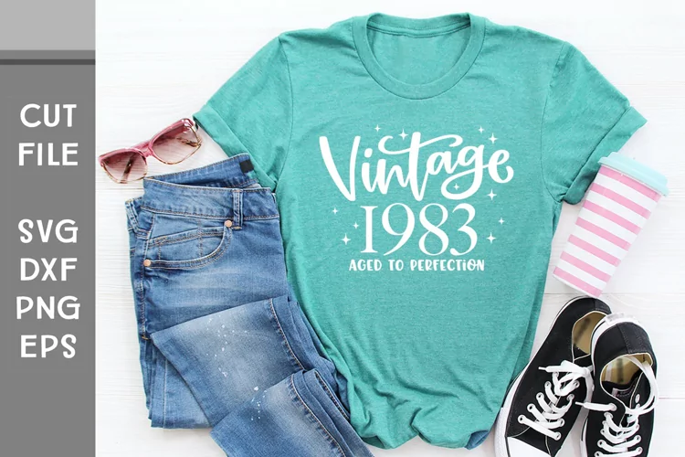 Vintage Aged to Perfection, Hand Lettered Personalizable SVG