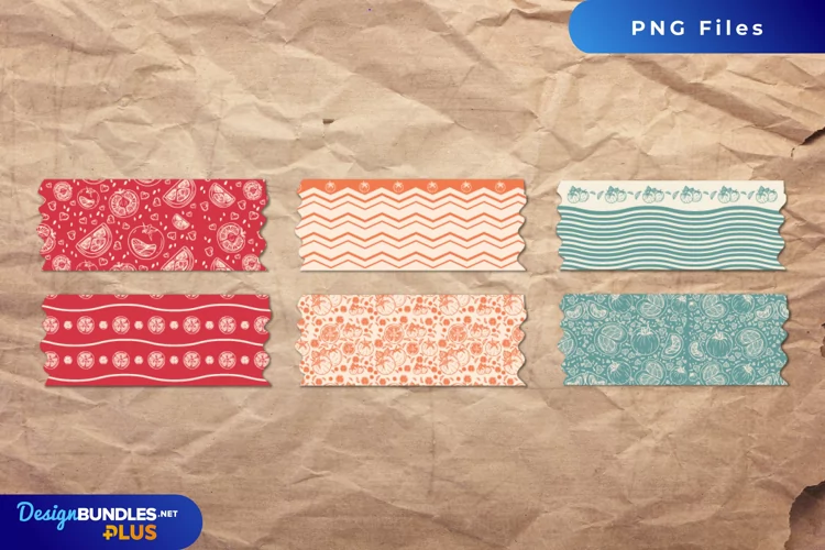 Vintage Tomatoes Seamless Pattern Tape