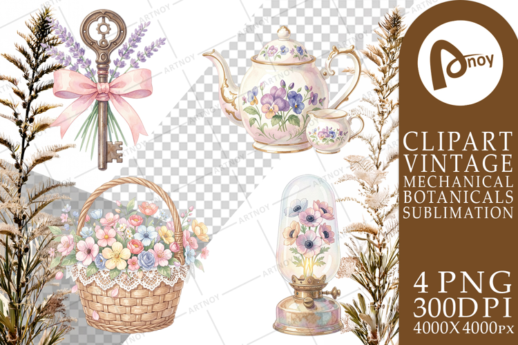 Vintage Tools And Floral Sublimation