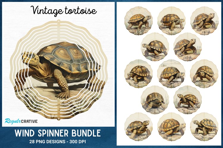 Vintage Tortoise Wind Spinner Bundle