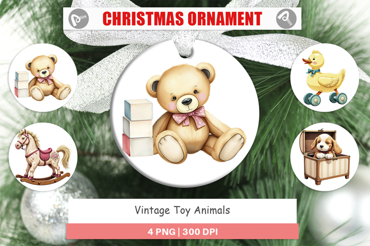 Ornament Vintage Toy Animals