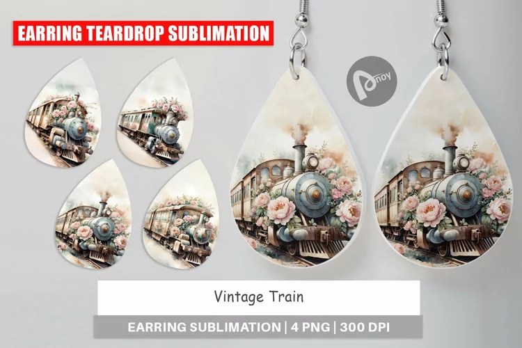 Earring Vintage Train