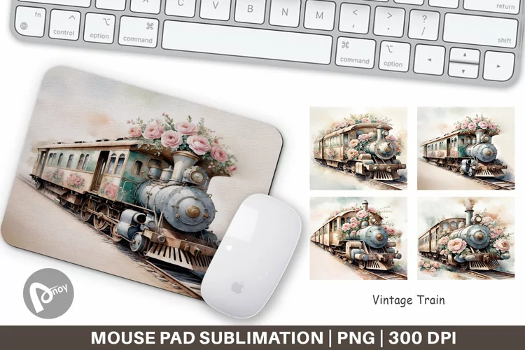 Mouse Pad Vintage Train