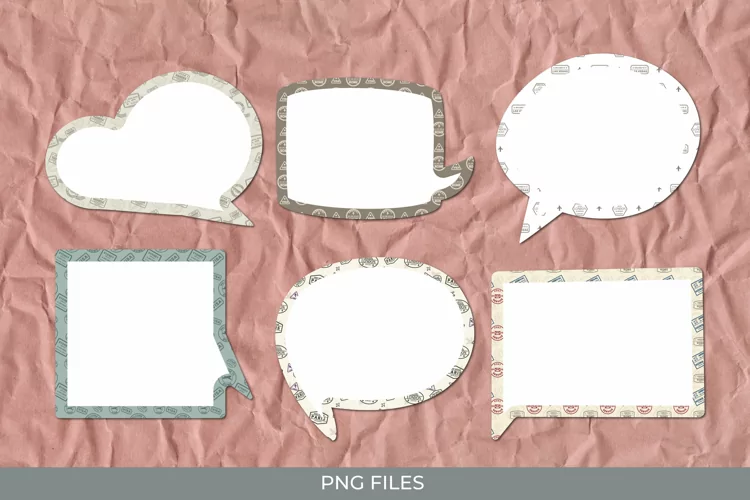 Vintage Travel Stamp Speech Bubbles