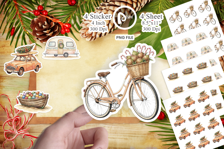 Tropical Christmas Vehicle Sticker
