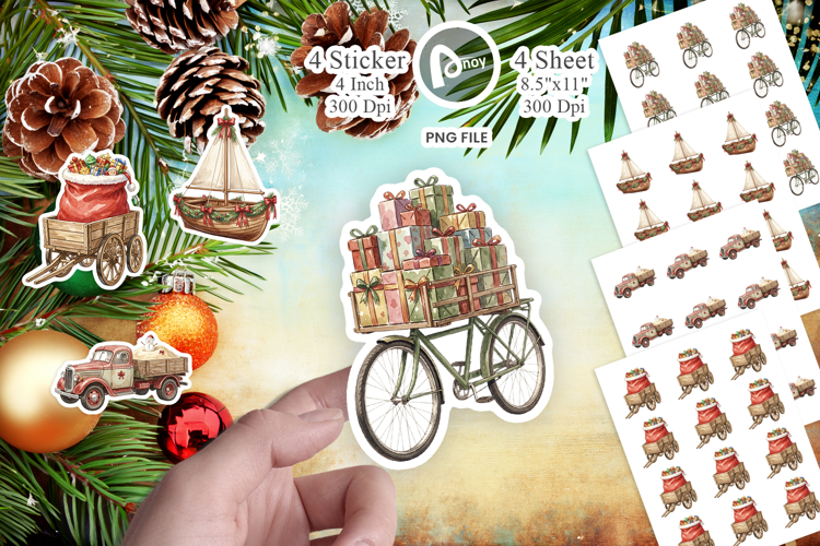 Tropical Christmas Vehicle Sticker