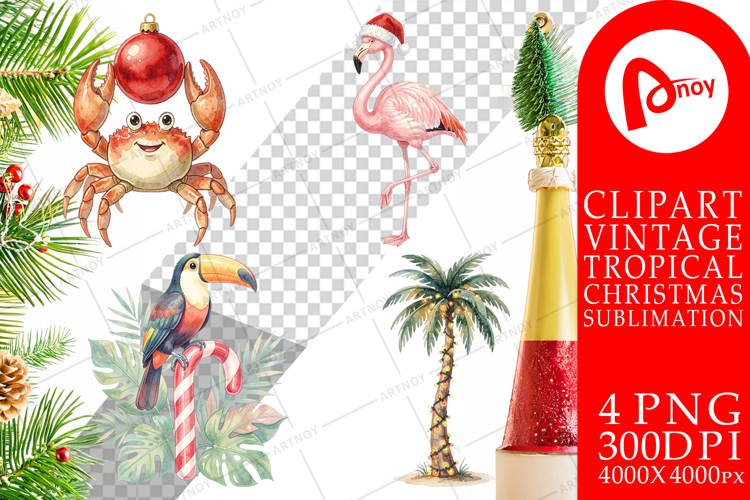Tropical Holiday Animal Sublimation