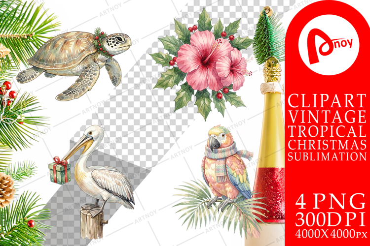 Tropical Holiday Animal Sublimation