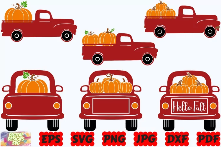 Fall Truck SVG | Autumn Truck SVG | Vintage Truck SVG | Fall