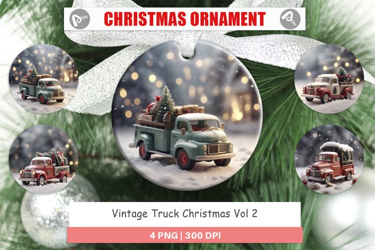 Christmas Ornaments Vintage Truck