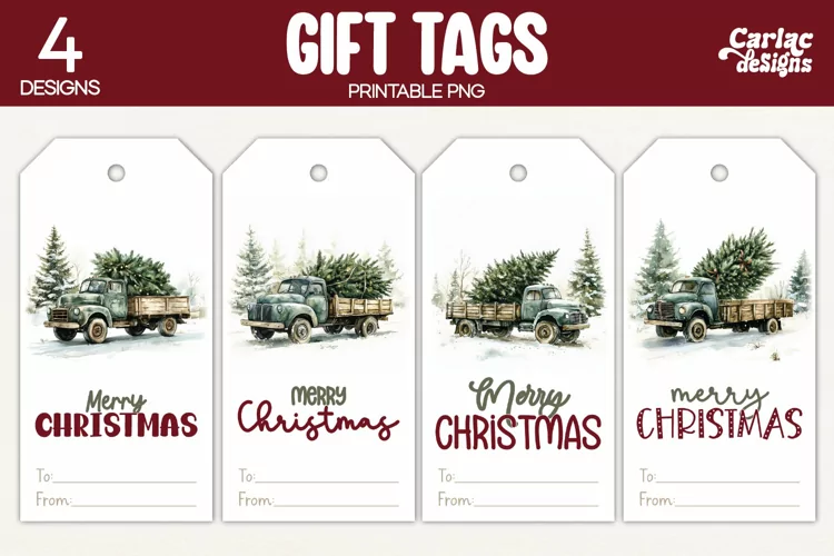 Christmas Gift Tags, Merry Christmas Printable Tags