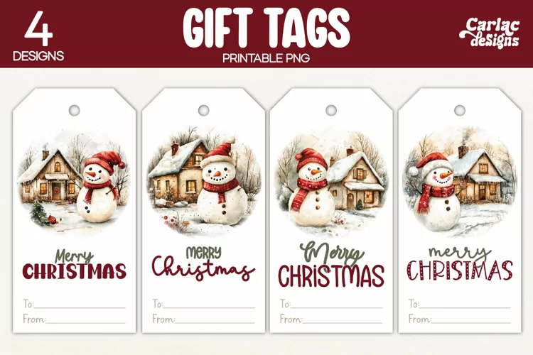Christmas Gift Tags, Merry Christmas Printable Tags