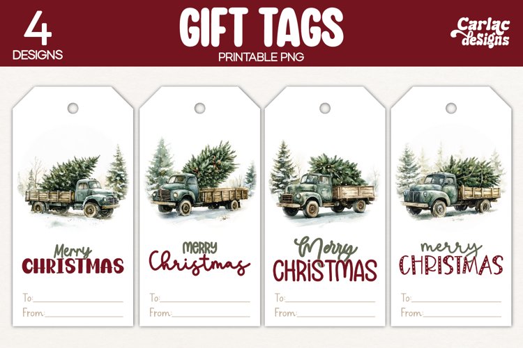 Christmas Gift Tags, Merry Christmas Printable Tags