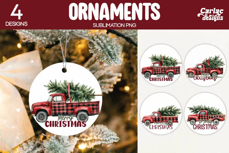 Christmas Ornament Sublimation, Merry Christmas Ornament